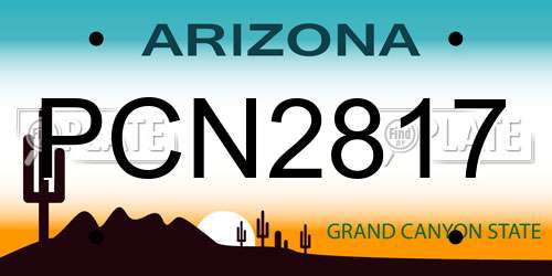 PCN2817 Arizona License Plate