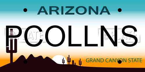PCOLLNS Arizona License Plate