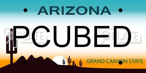 PCUBED Arizona License Plate