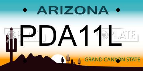 PDA11L Arizona License Plate