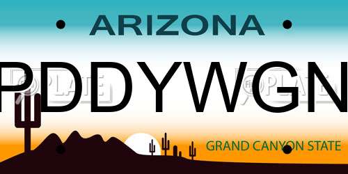 PDDYWGN Arizona License Plate