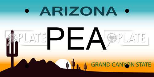 PEA Arizona License Plate
