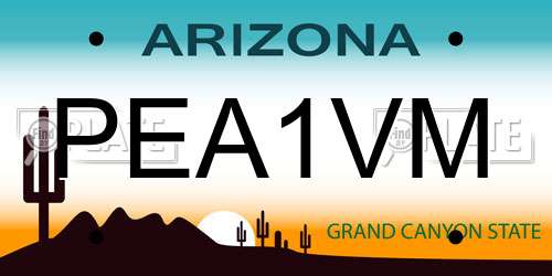 PEA1VM Arizona License Plate