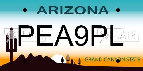 PEA9PL Arizona License Plate