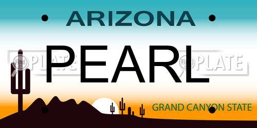 PEARL Arizona License Plate