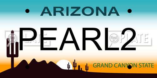 PEARL2 Arizona License Plate
