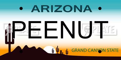 PEENUT Arizona License Plate