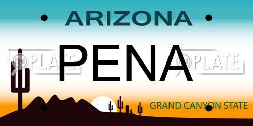 PENA Arizona License Plate