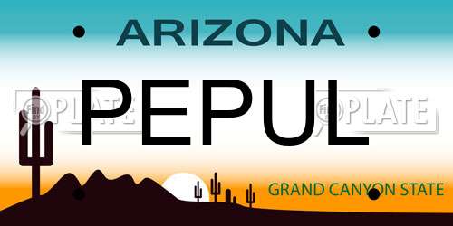 PEPUL Arizona License Plate
