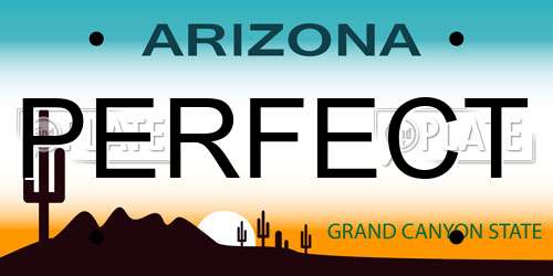 PERFECT Arizona License Plate