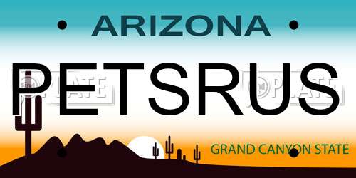 PETSRUS Arizona License Plate