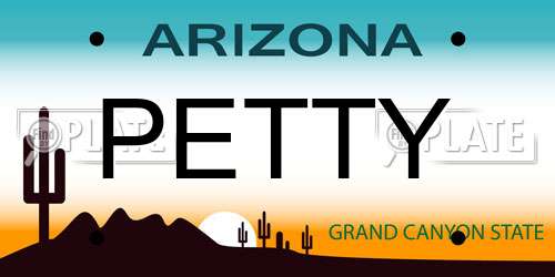 PETTY Arizona License Plate