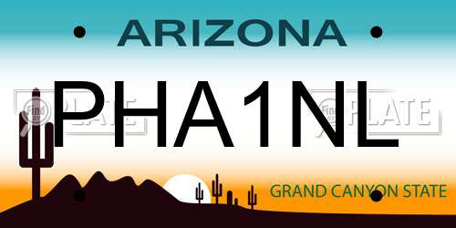 PHA1NL Arizona License Plate