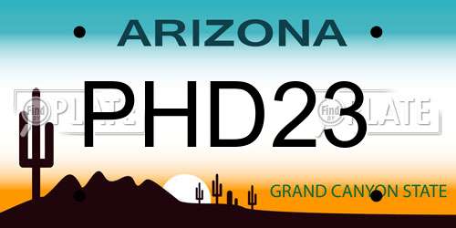 PHD23 Arizona License Plate