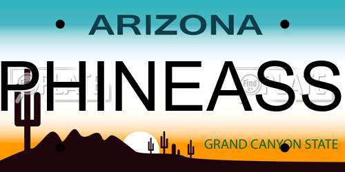 PHINEASS Arizona License Plate