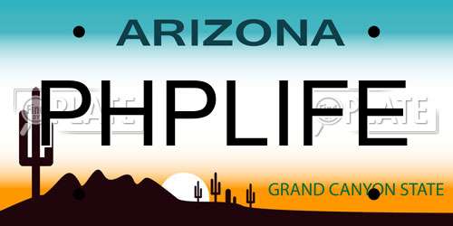 PHPLIFE Arizona License Plate