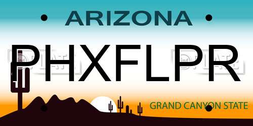 PHXFLPR Arizona License Plate