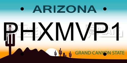 PHXMVP1 Arizona License Plate