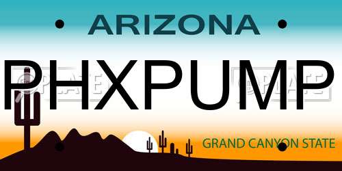 PHXPUMP Arizona License Plate