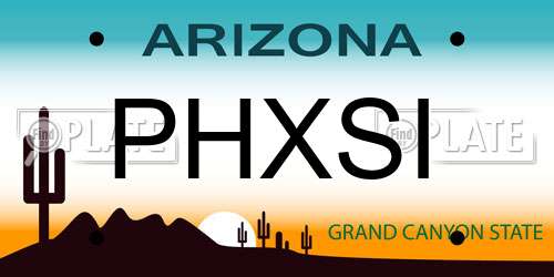 PHXSI Arizona License Plate