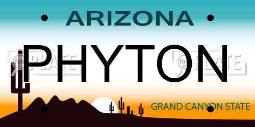PHYTON Arizona License Plate