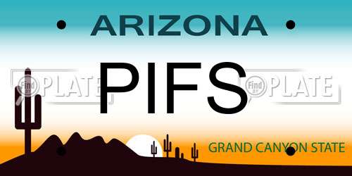 PIFS Arizona License Plate