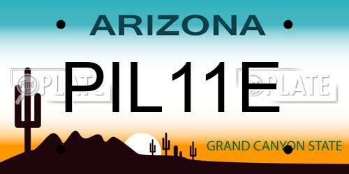 PIL11E Arizona License Plate