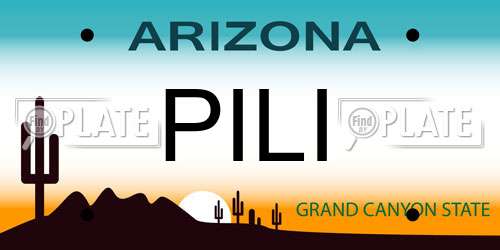 PILI Arizona License Plate