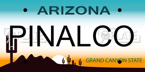 PINALCO Arizona License Plate