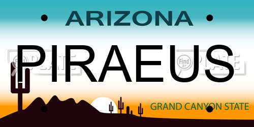 PIRAEUS Arizona License Plate