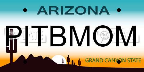 PITBMOM Arizona License Plate