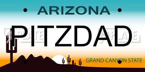 PITZDAD Arizona License Plate