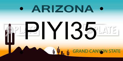PIYI35 Arizona License Plate