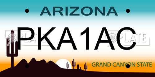 PKA1AC Arizona License Plate