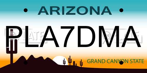 PLA7DMA Arizona License Plate