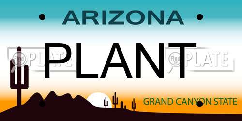 PLANT Arizona License Plate
