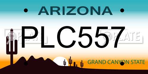 PLC557 Arizona License Plate