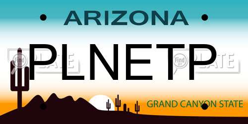 PLNETP Arizona License Plate