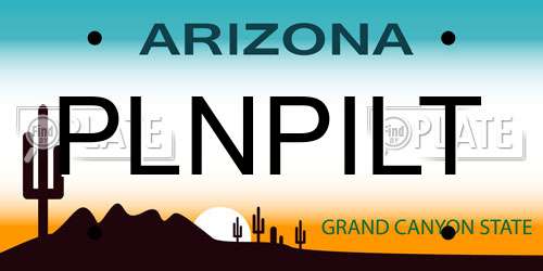 PLNPILT Arizona License Plate