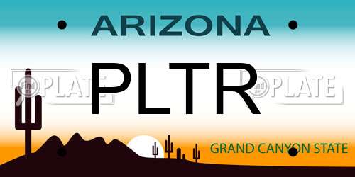 PLTR Arizona License Plate