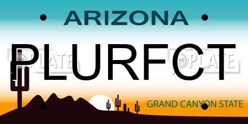 PLURFCT Arizona License Plate