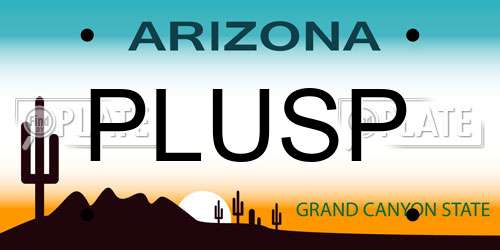 PLUSP Arizona License Plate