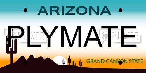 PLYMATE Arizona License Plate