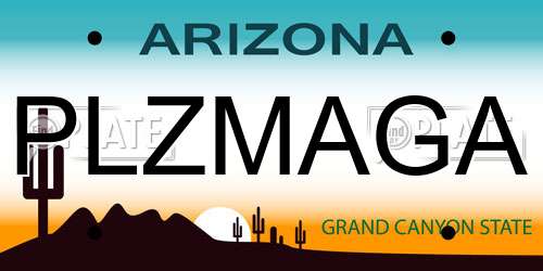 PLZMAGA Arizona License Plate
