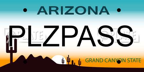 PLZPASS Arizona License Plate