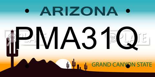 PMA31Q Arizona License Plate
