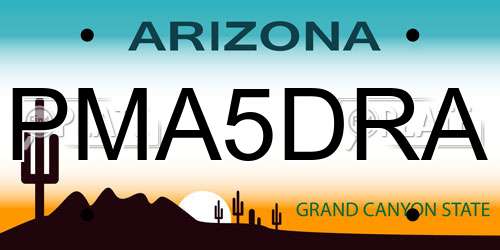 PMA5DRA Arizona License Plate
