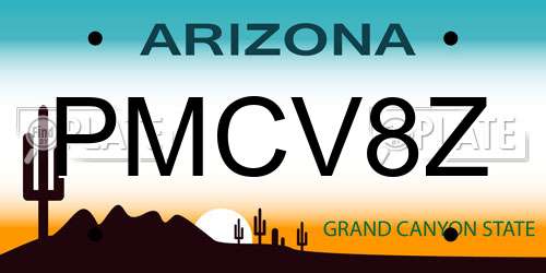 PMCV8Z Arizona License Plate