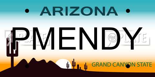 PMENDY Arizona License Plate