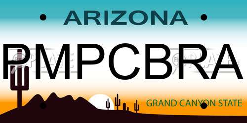 PMPCBRA Arizona License Plate